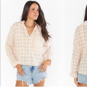 show me your mumu jessica’s button down - plaid